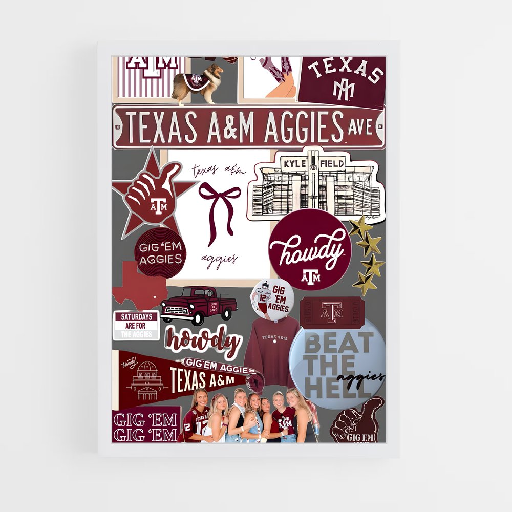Poster Texas aandm aggies – affiche Baseball (vue 3)